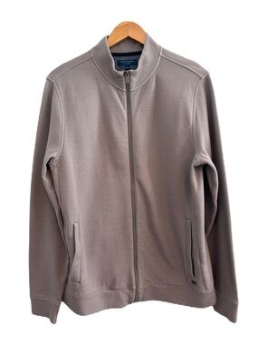 Cole Haan Grand. OS Men's Taupe Full-Zip Knit Jacket Size L